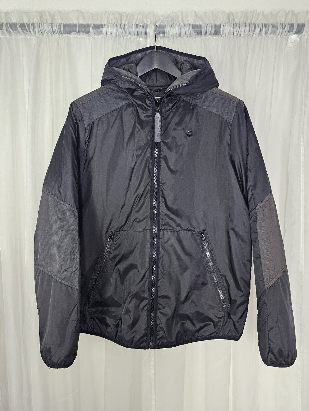 G-Star Raw Strett Padded Hooded Overshirt Jacket Black Gorpcore Utility XL